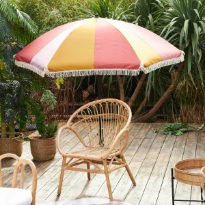 Mica Décorations Parasol Coloré Orange, Jaune Et Rose D220xh238cm 6