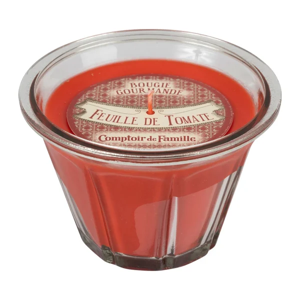 Comptoir De Famille Bougie Feuille Tomate Gourmande Rouge 1