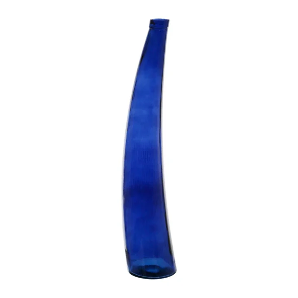 Côté Table Vase Courbe Andalou Indigo D20xh100cm Verre Recyclé 1