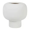 Côté Table Vase Maceio Blanc Casse D18.5xh18.5cm Gres 10