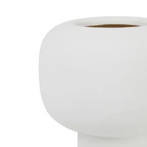 Côté Table Vase Maceio Blanc Casse D18.5xh18.5cm Gres 7