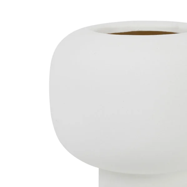 Côté Table Vase Maceio Blanc Casse D18.5xh18.5cm Gres 3