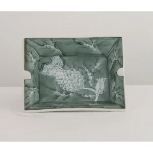 Côté Table Cendriers En Porcelaine Fleurs Vert – Qing 10