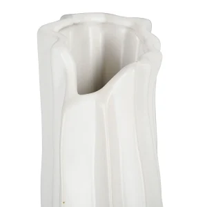 Côté Table Vase Blanc En Faience – Plisse 6