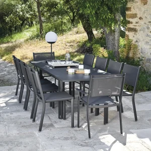 Fermob Table De Jardin Extensible En Aluminium Et Carbone 160/240x90cm – Costa 7