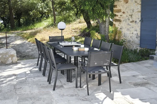 Fermob Table De Jardin Extensible En Aluminium Et Carbone 160/240x90cm – Costa 3