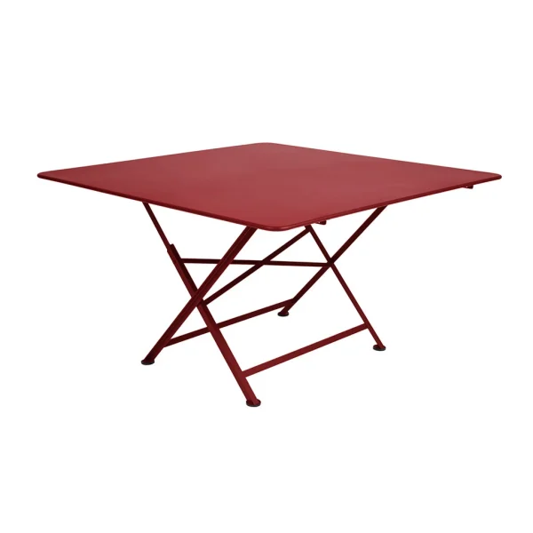 Fermob Table De Jardin Pliante Carrée En Acier Piment 128x128cm – Cargo 1