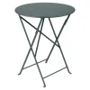 Fermob Table De Jardin Ronde Pliante En Acier Gris Orage – Bistro 11