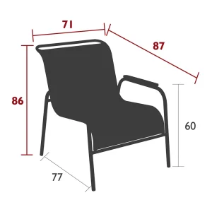 Fermob Fauteuil D’extérieur Longe Carbone – Coolside 6