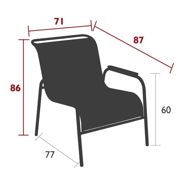 Fermob Fauteuil D’extérieur Longe Carbone – Coolside 3