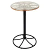 Home Déco Factory Table De Bar En Résine Tressée Avec Plateau En Verre – Saya 11