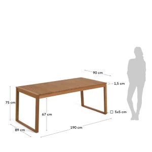 La Forma Table De Jardin En Bois D’acacia 190x90cm – Emili 18