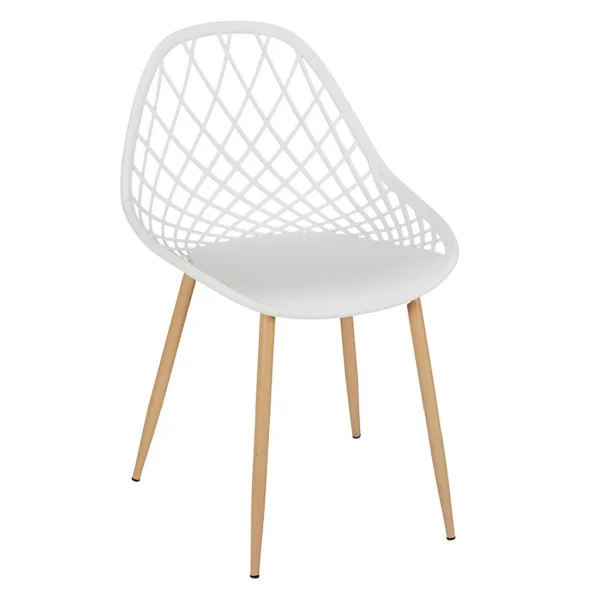 Home Déco Factory Chaise De Jardin En Plastique Blanc – Malaga 1