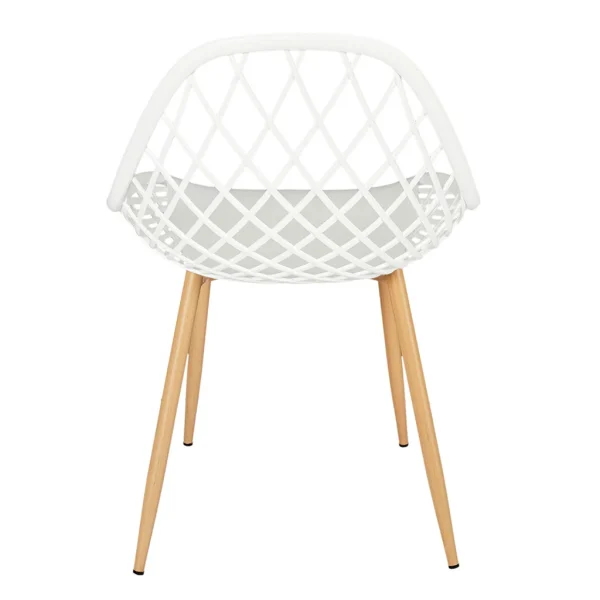 Home Déco Factory Chaise De Jardin En Plastique Blanc – Malaga 4