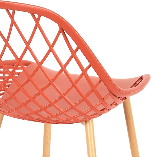 Home Déco Factory Chaise De Jardin En Plastique Terracotta – Malaga 5