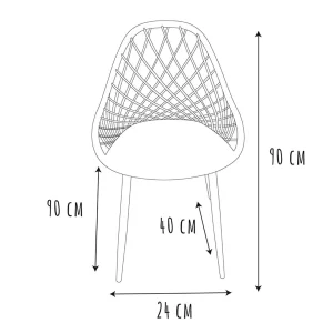 Home Déco Factory Chaise De Jardin En Plastique Terracotta – Malaga 16