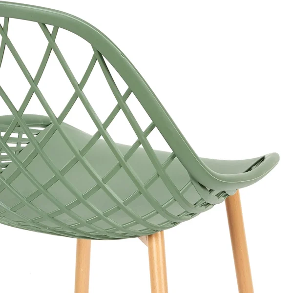 Home Déco Factory Chaise De Jardin En Plastique Vert – Malaga 5