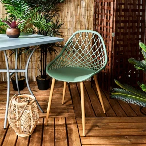 Home Déco Factory Chaise De Jardin En Plastique Vert – Malaga 18