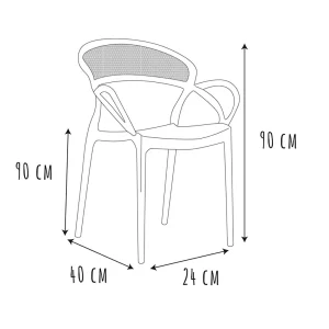 Home Déco Factory Chaise Exterieur Blanc En Plastique Sacha Empilable 8