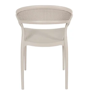 Home Déco Factory Chaise Exterieur Taupe En Plastique Sacha Empilable 14