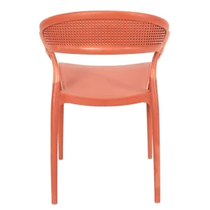 Home Déco Factory Chaise Exterieur Terracotta En Plastique Sacha Empilable 14