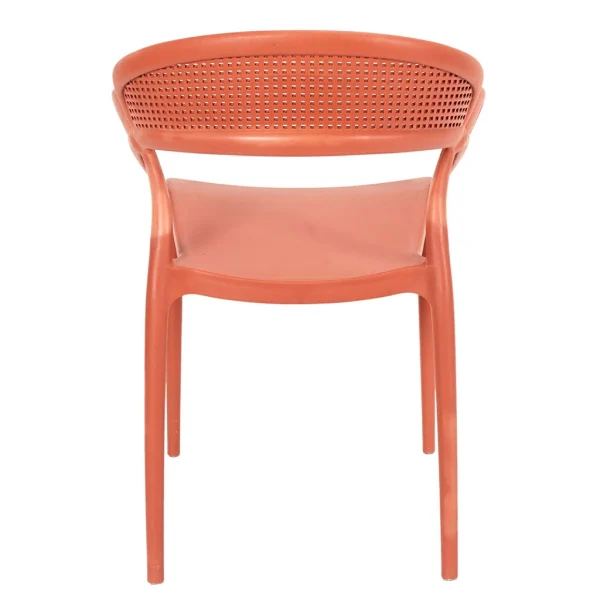 Home Déco Factory Chaise Exterieur Terracotta En Plastique Sacha Empilable 5