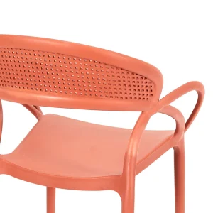 Home Déco Factory Chaise Exterieur Terracotta En Plastique Sacha Empilable 16