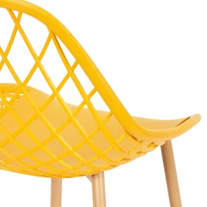 Home Déco Factory Chaise De Jardin En Plastique Jaune – Malaga 14