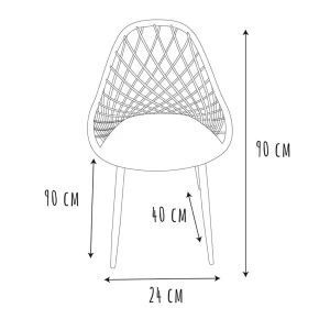 Home Déco Factory Chaise De Jardin En Plastique Jaune – Malaga 16