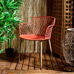 Home Déco Factory Fauteuil De Jardin Terracotta En Plastique Malaga 18