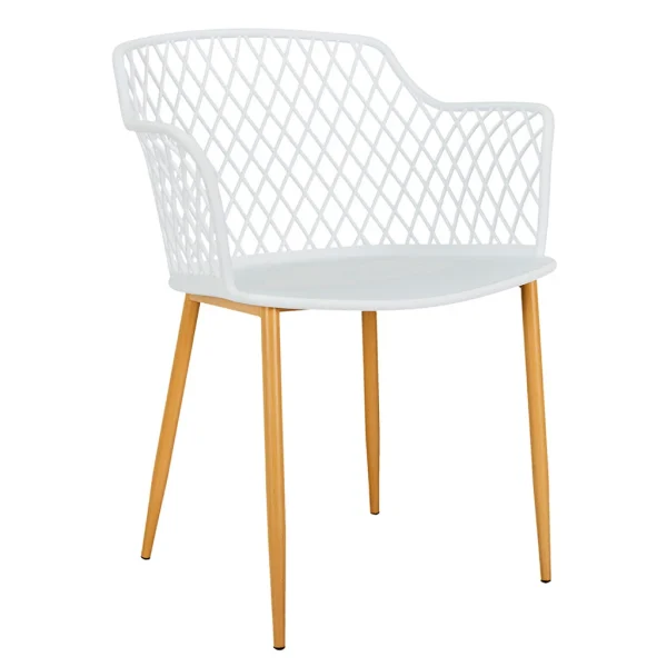 Home Déco Factory Fauteuil De Jardin Blanc En Plastique Malaga 1