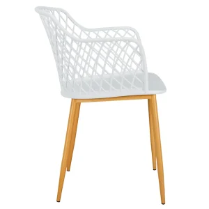 Home Déco Factory Fauteuil De Jardin Blanc En Plastique Malaga 12