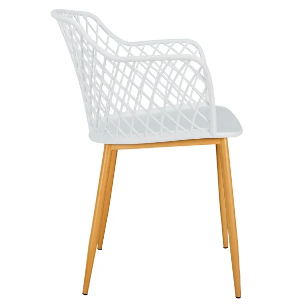 Home Déco Factory Fauteuil De Jardin Blanc En Plastique Malaga 4