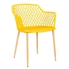 Home Déco Factory Fauteuil De Jardin Jaune En Plastique Malaga 10