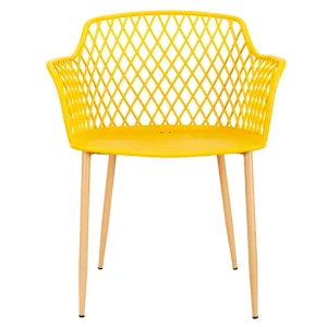 Home Déco Factory Fauteuil De Jardin Jaune En Plastique Malaga 10