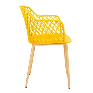 Home Déco Factory Fauteuil De Jardin Jaune En Plastique Malaga 12