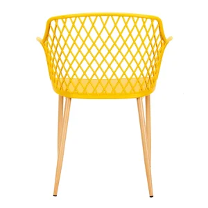 Home Déco Factory Fauteuil De Jardin Jaune En Plastique Malaga 14