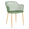 Home Déco Factory Fauteuil De Jardin Vert En Plastique Malaga 19