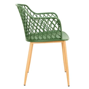 Home Déco Factory Fauteuil De Jardin Vert En Plastique Malaga 12