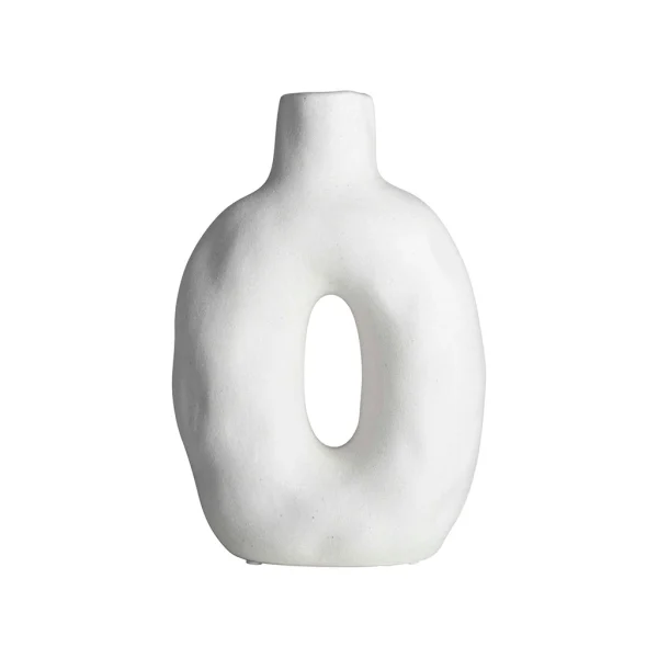 Gusta Vase Rond 14.6×7.6xh21.8cm Blanc 1