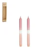 Mica Décorations Set De 2 Bougies Diner Rose-d2.2xh25cm 10