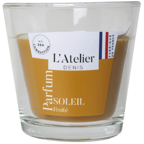 Atelier Denis Bougie Senteur Soleil Fruité En Verre – Ocre Petit Modèle 90g 1