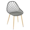 Home Déco Factory Chaise De Jardin En Plastique Grise – Malaga 22