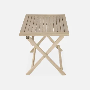 Alice’s Garden Ensemble Table + 2 Chaises De Jardin Avec Coussins Beige En Acacia Et Cannage – Bohemia 15