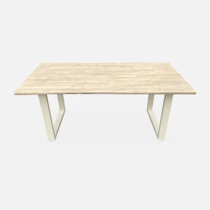 Alice’s Garden Table De Jardin En Acacia Brossé Et Acier Beige L180cm – Salta 13