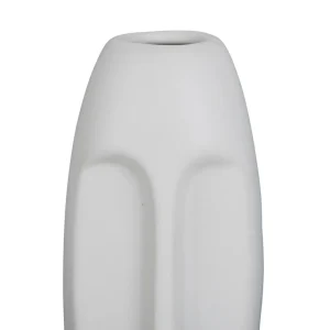 SEMA DESIGN Vase Face Blanc 6X5.5Xh13.5Cm Gres 6